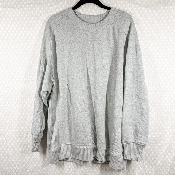 Aerie Grey Down‎ To Earth Oversized Sweatshirt - Picture 2 of 5